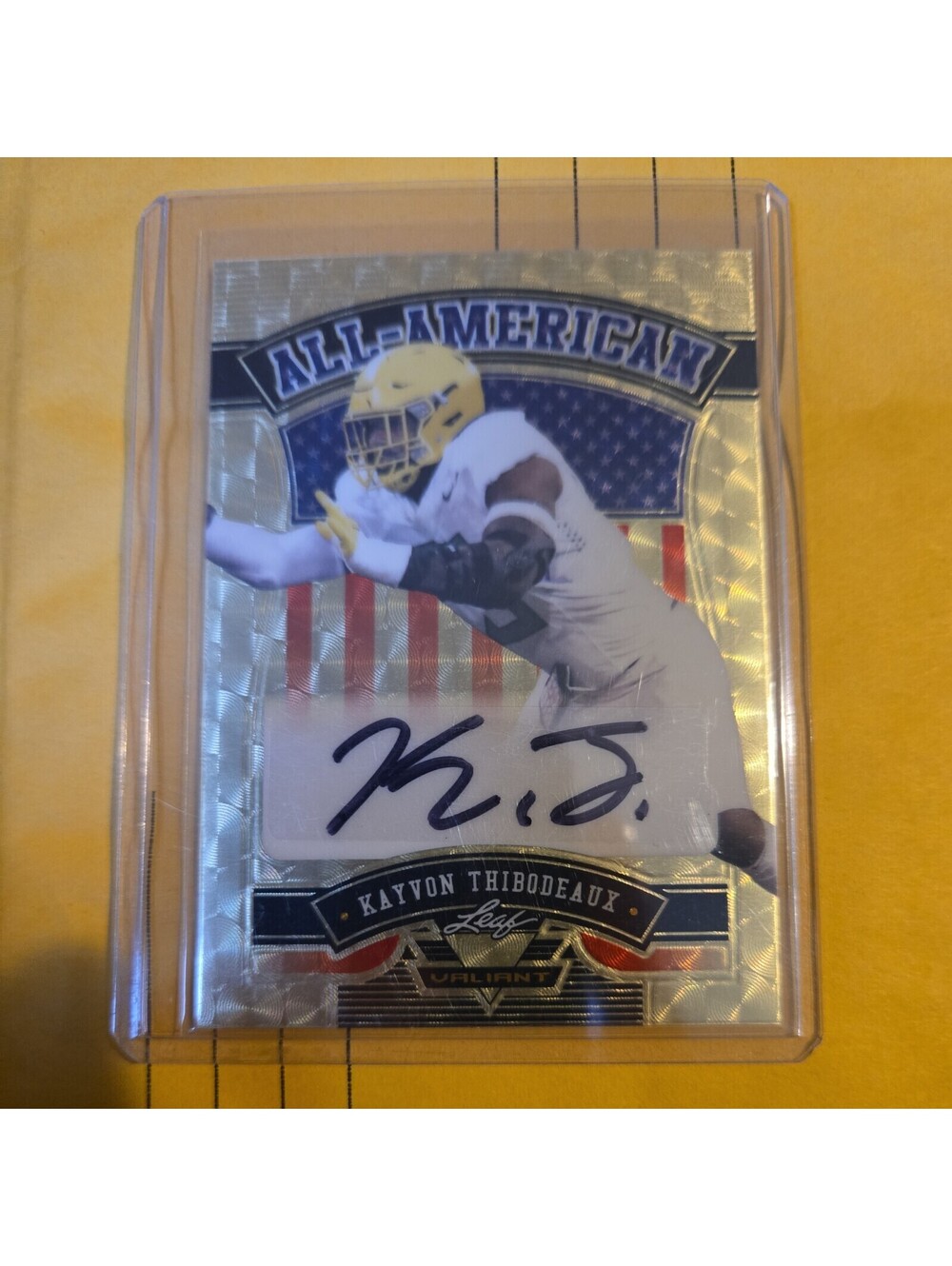 2022 L Kayvon Thibodeaux GOLD All American 1/1 AUTO AA-KT1 RARE SSP